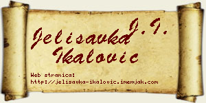 Jelisavka Ikalović vizit kartica